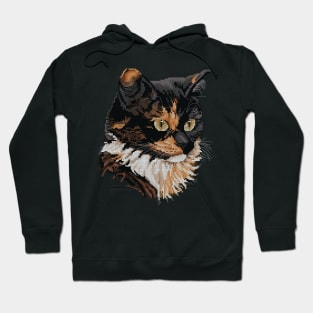 Tortoiseshell Cat Cross Stitch Hoodie